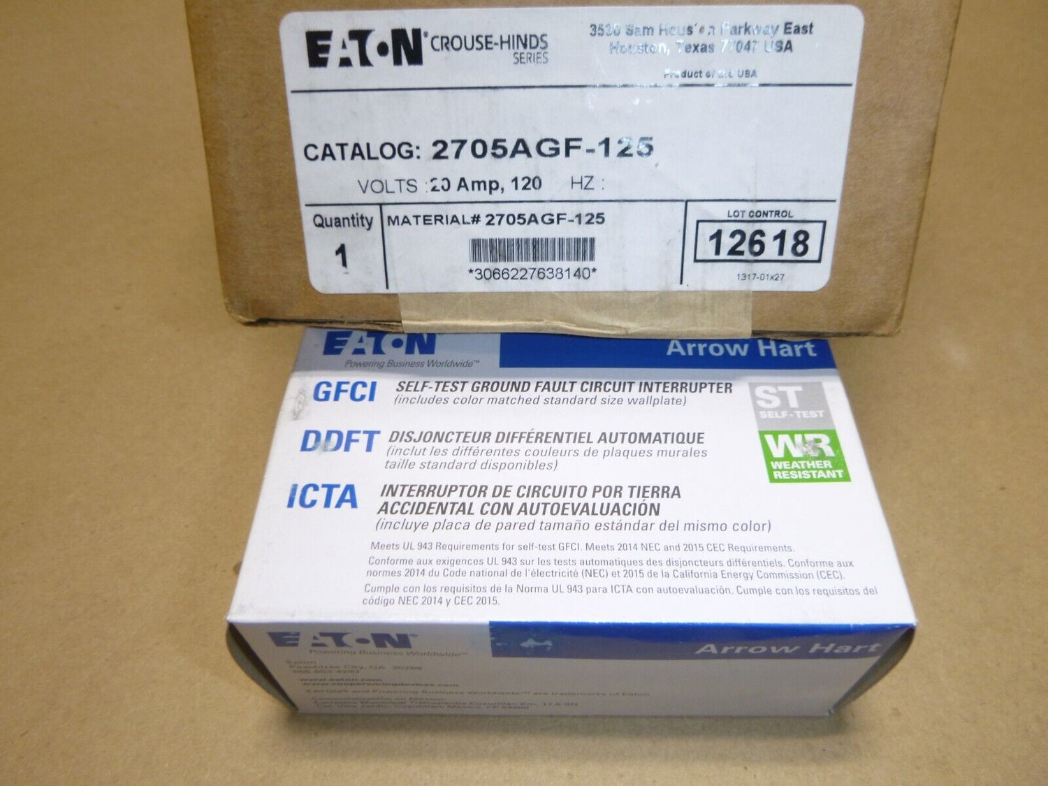 Eaton Crouse-Hinds 2705AGF-125 Series Pauluhn 27R Receptacle 15/20 Amp 120 Volt | Electrical MRO Replacement Parts &amp; Components and Commercial Electrical Supplies Company