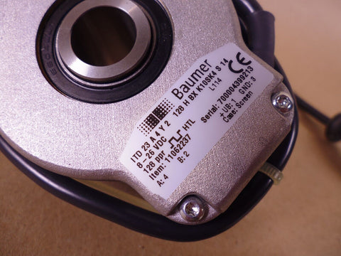 Baumer ITD 23 A 4 Y 2 128 H BX K10SK4 S 14 Incremental Encoder 128PPR 8-26VDC