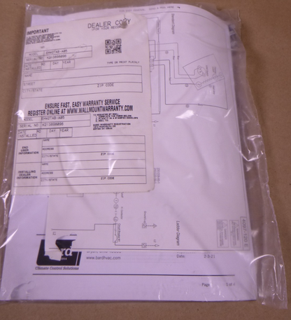 Bard EHW2TAB-A05 5KW Electric Heat Kit For W24AB-A A/C HVAC Models | Industrial MRO Replacement Parts, Manufacturing Machine Parts &amp; Components, Heavy Equipment Parts Supplier