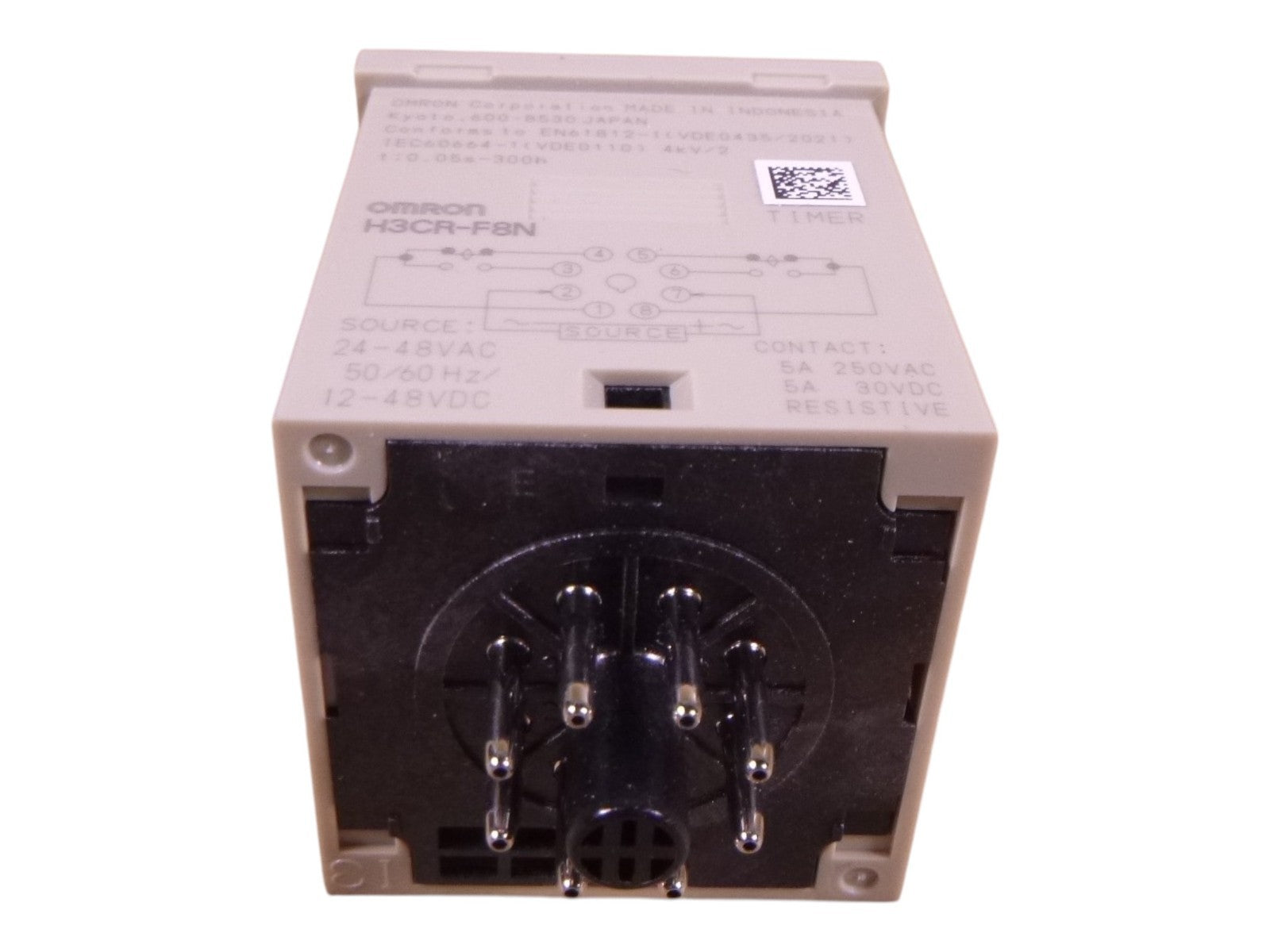 Omron Timer Type H3CR-F8N , 1.2s - 300h , 24 - 48VAC, 12 - 48VDC | Electrical MRO Replacement Parts &amp; Components and Commercial Electrical Supplies Company