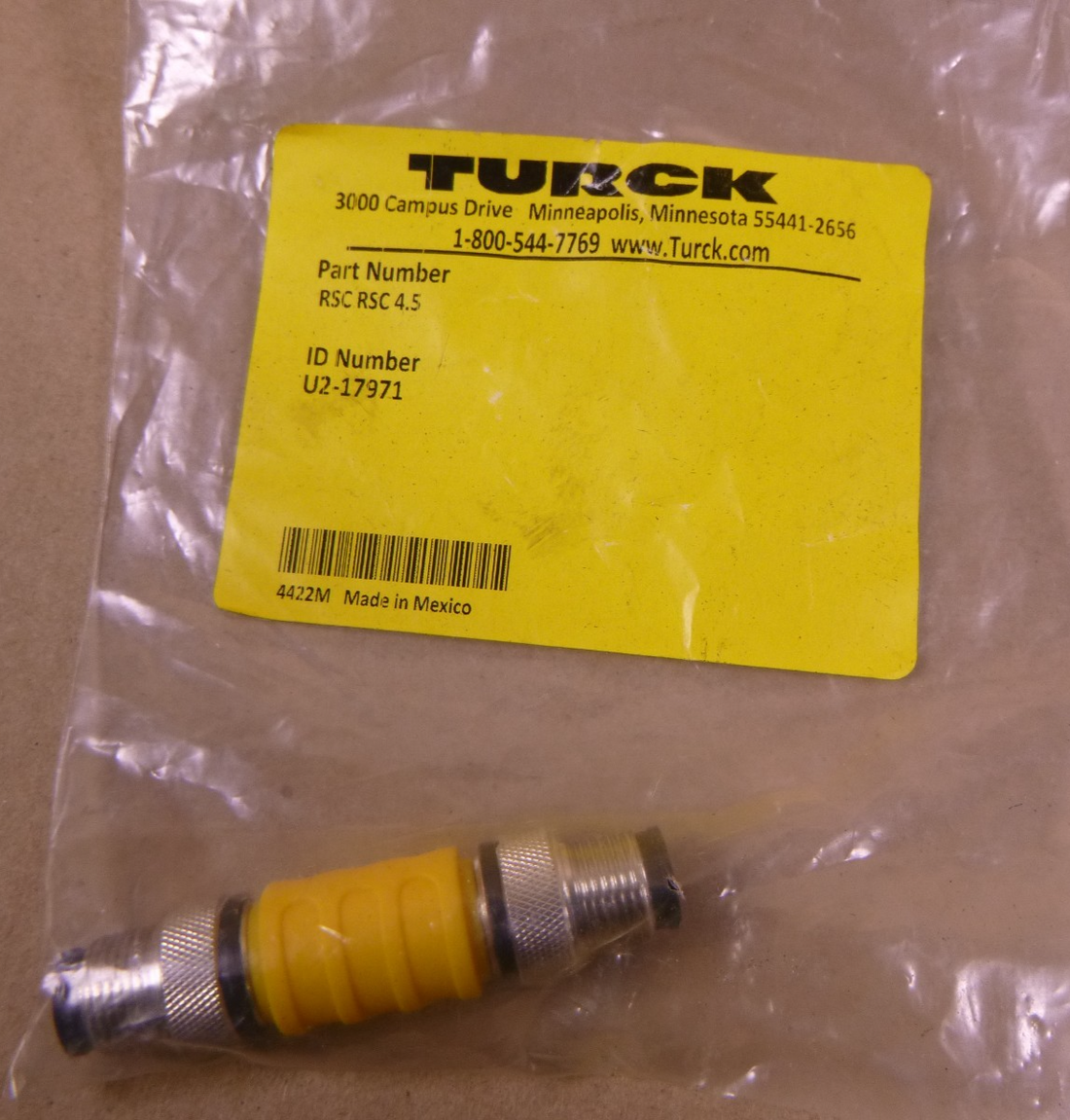 (LOT OF 14) Turck RSC RSC 4.5 5-Pin Connector , U2-17971 | Electrical MRO Replacement Parts &amp; Components and Commercial Electrical Supplies Company