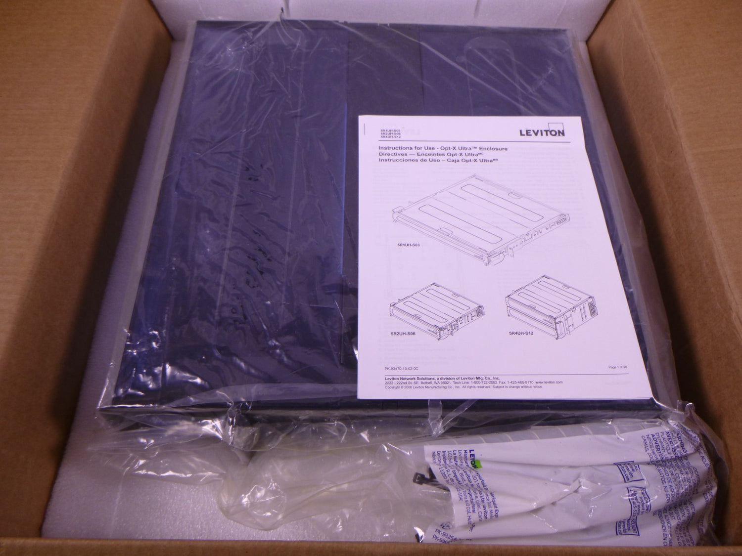 011-5R2UH-S06 Leviton OPT-X 2000i SDX 2RU Enclosure Tray , 5R2UH-S06 | Electrical MRO Replacement Parts &amp; Components and Commercial Electrical Supplies Company