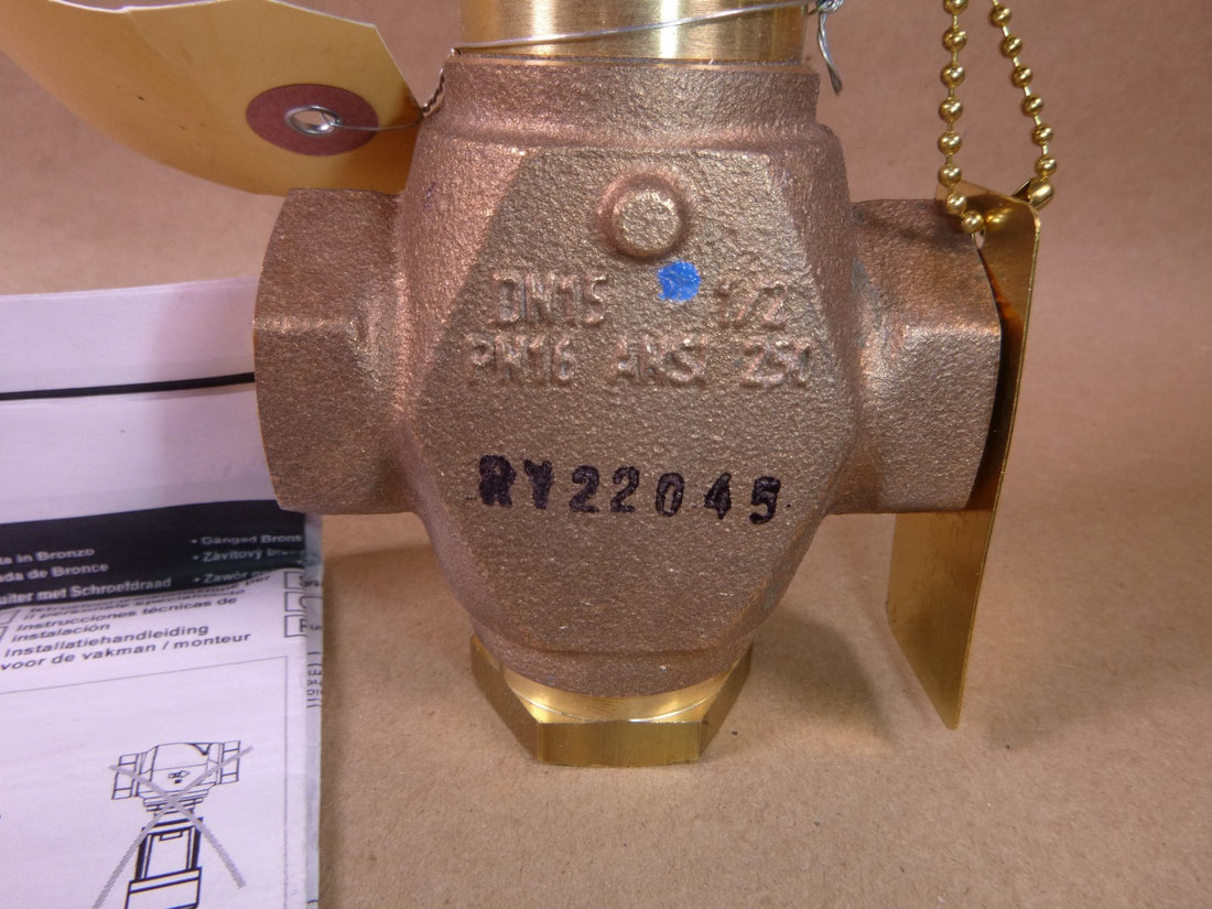 Johnson Controls - VG7804DT BRONZE 1/2" FEMALE THREADED 3 WAY GLOBE VALVE | Industrial MRO Replacement Parts, Manufacturing Machine Parts &amp; Components, Heavy Equipment Parts Supplier