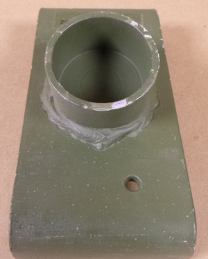 FMTV LMTV Angle Saddle Jack Adapter 20-Ton 12542741-002 Green , 5120-01-609-8724 | Genuine FMTV Replacement Parts, LMTV Parts For Sale and Military Surplus Medium Tactical Vehicle Parts & Components