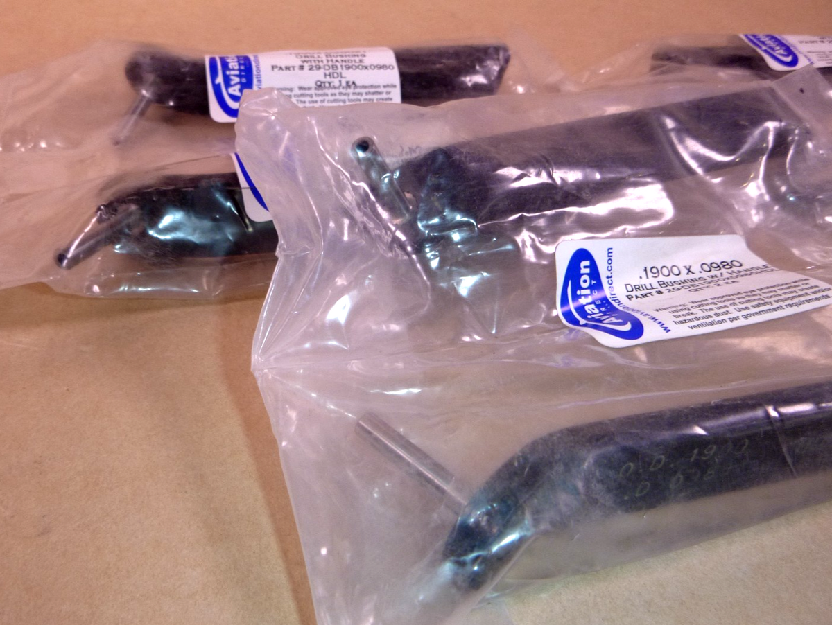 Aviation Direct Drill Bushing Handle .1900 x .0980 (Lot of 6)