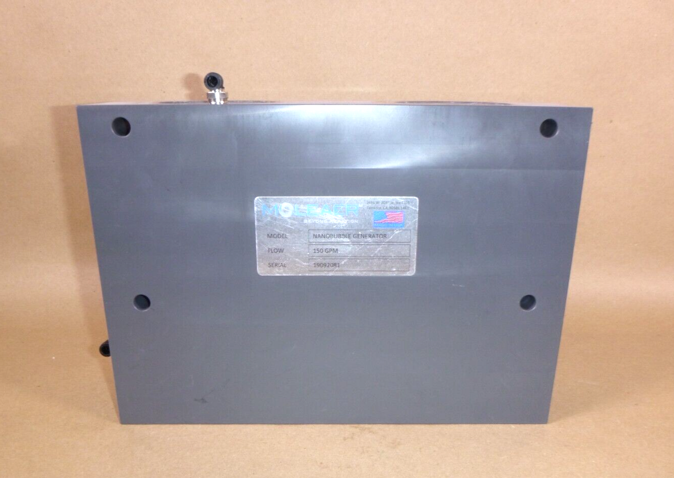 New Moleaer Nanobubble Generator Block 150 GPM, Serial 