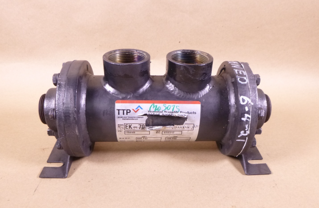 Thermal Transfer Products TTP Heat Exchanger Copper Tube Steel Shell EK-708-O | Industrial Electric Motors, Pumps &amp; Parts