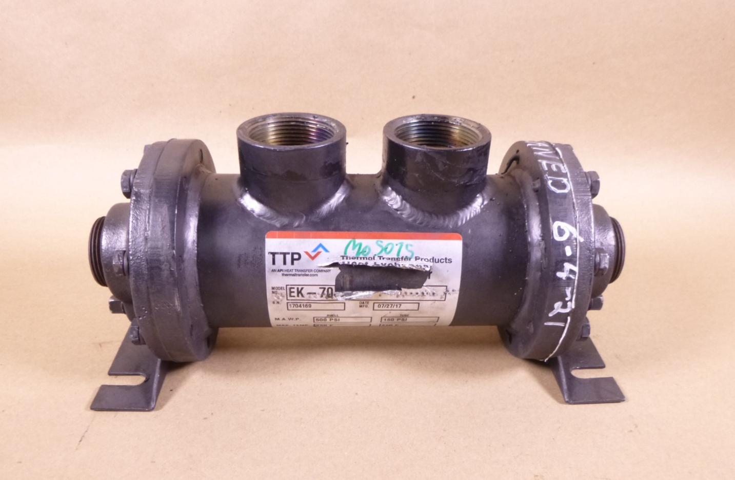 Thermal Transfer Products TTP Heat Exchanger Copper Tube Steel Shell EK-708-O | Industrial Electric Motors, Pumps &amp; Parts
