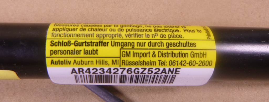 OEM GM 2003-14 Savana Express Passenger Buckle Neutral 19181641 88955898 | Replacement Truck Parts, Trailer Accessories, Automobile Supplies, Car Parts & Accessories