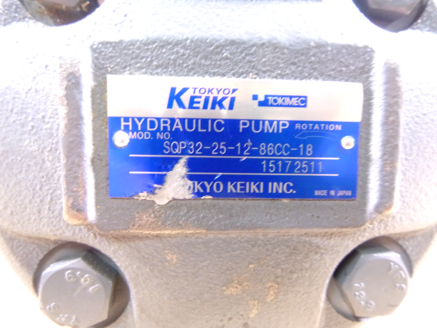 TOKYO KEIKI SQP32-25-12-86CC-18 - Low Noise Double Fixed Displacement Vane Pump | Industrial Electric Motors, Pumps &amp; Parts