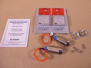 Knox 3503 Double Dual Gate & Key Switch With Mounting Plate *No Keys*