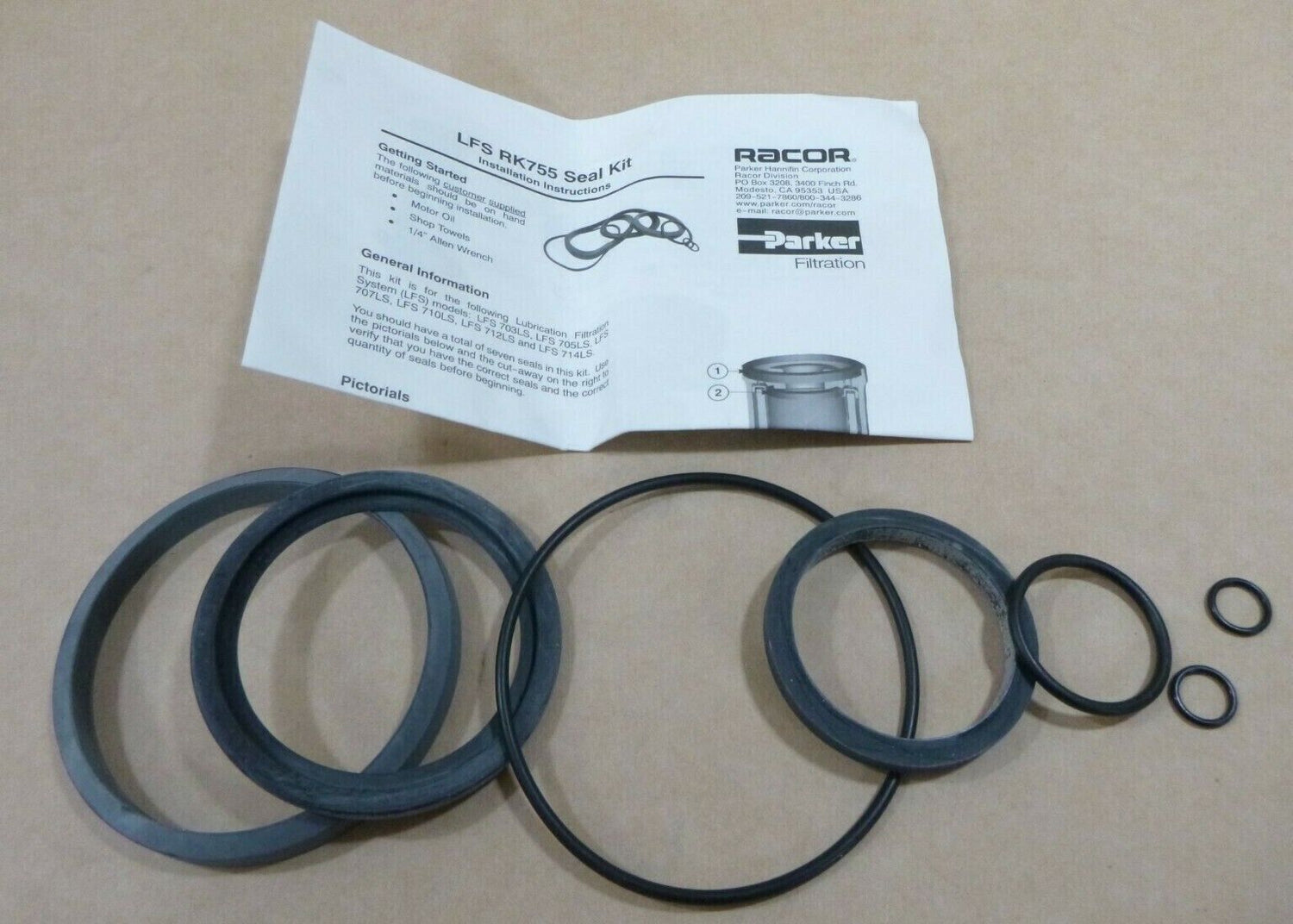 PARKER RAKOR LFS RK755 SEAL KIT LUBRICATION FILTRATION SYSTEM LFS 703 705 707 | Industrial MRO Replacement Parts, Manufacturing Machine Parts &amp; Components, Heavy Equipment Parts Supplier