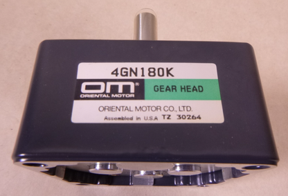 Oriental Motor 4GN180K GN Gear Head 180:1 Parallel Shaft Metric 10mm Shaft