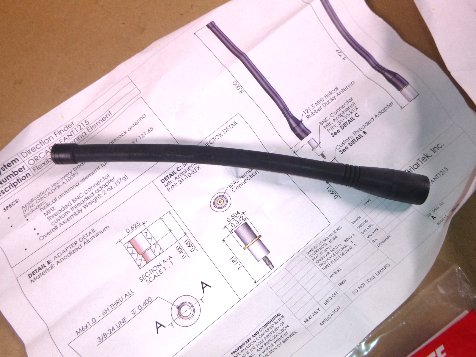 ORCADF-FANT1215 Briartek Antenna Element 5985-01-555-0131 | Electrical MRO Replacement Parts &amp; Components and Commercial Electrical Supplies Company