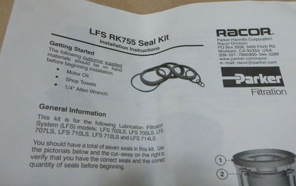 PARKER RAKOR LFS RK755 SEAL KIT LUBRICATION FILTRATION SYSTEM LFS 703 705 707 | Industrial MRO Replacement Parts, Manufacturing Machine Parts &amp; Components, Heavy Equipment Parts Supplier