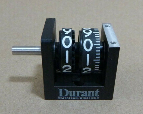 DURANT EATON 2-Y-8823-L-CL 2-WHEEL ROTARY MECHANICAL COUNTER 0 TO 9 