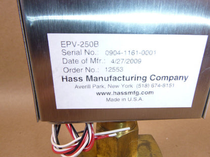 Hass EPV-250B Electronic Proportional Valve 4-20mA or 1-5 VDC input 1/4" Port | Electrical MRO Replacement Parts &amp; Components and Commercial Electrical Supplies Company