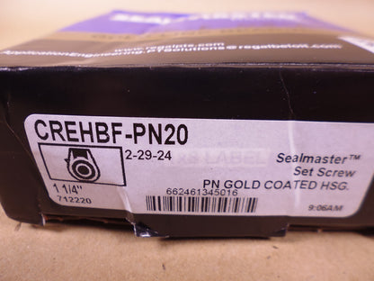 SealMaster Hanger Ball Bearing Unit CREHBF-PN20 Cast Iron 1-1/4 Inch PN GOLD | Industrial MRO Replacement Parts, Manufacturing Machine Parts &amp; Components, Heavy Equipment Parts Supplier