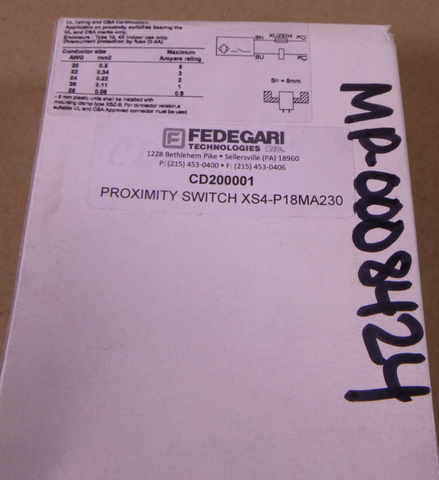 Telemecanique XS4P18MA230 Inductive Proximity Sensor 24V-240V , 091332 | Electrical MRO Replacement Parts & Components and Commercial Electrical Supplies Company