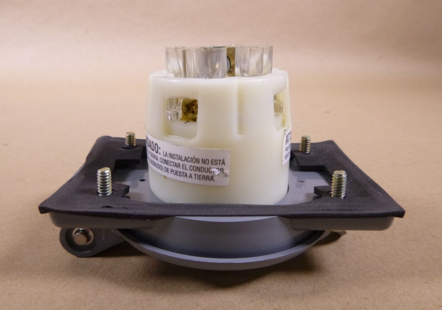 Hubbell HBL2816 Twist Locking Flanged Receptacle 30A 4P L21-30R With Cover WP1 | Electrical MRO Replacement Parts &amp; Components and Commercial Electrical Supplies Company