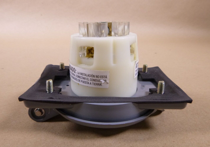 Hubbell HBL2816 Twist Locking Flanged Receptacle 30A 4P L21-30R With Cover WP1 | Electrical MRO Replacement Parts &amp; Components and Commercial Electrical Supplies Company
