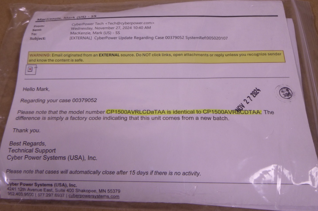 CyberPower CP1500AVRLCDTAA 1500VA Mini-Tower UPS | Electrical MRO Replacement Parts & Components and Commercial Electrical Supplies Company