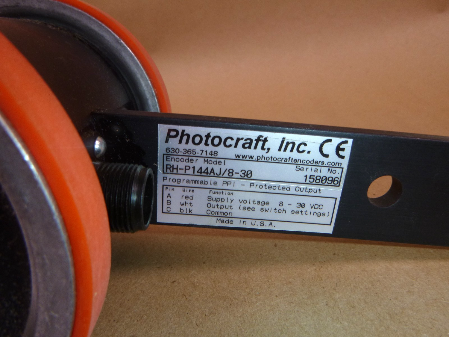 Photocraft Programable Conveyor Encoder W/ Cable MW-1-B RH-P144AJ/8-30, E0002845