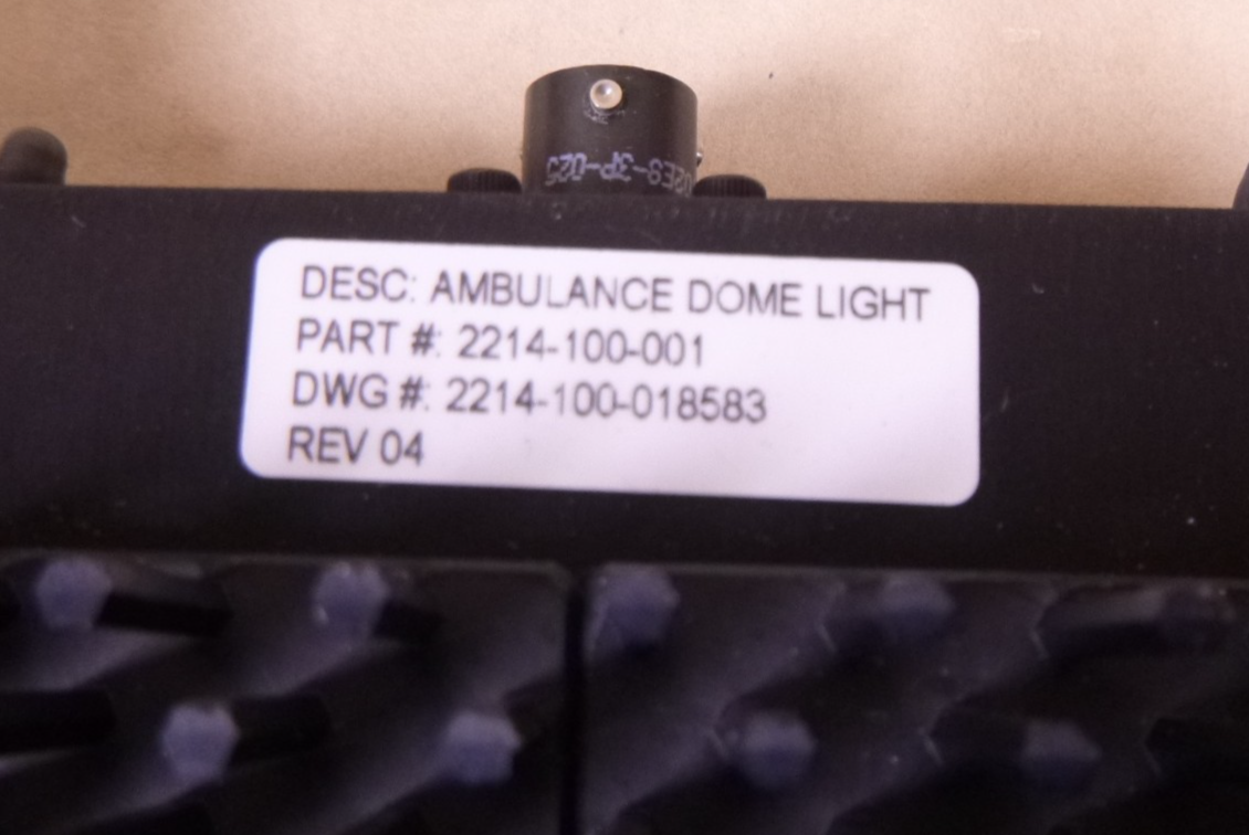 Ibis Tek 2214-100-001 Humvee Ambulance Dome Light Lamp , 6220-01-610-3410