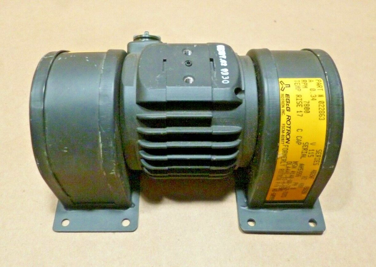 EG &amp; G ROTRON 022863 DUPLEX CENTRIFUGAL BLOWER 7800 RPM 400Hz 4140-00-762-7373 | Industrial Electric Motors, Pumps &amp; Parts