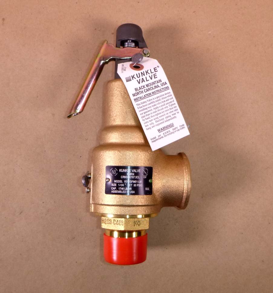 6010GFM01-LM Kunkle Steam Safety Relief Valve 1¼" MNPT x 1½" FNPT 50 Psi | Industrial MRO Replacement Parts, Manufacturing Machine Parts &amp; Components, Heavy Equipment Parts Supplier