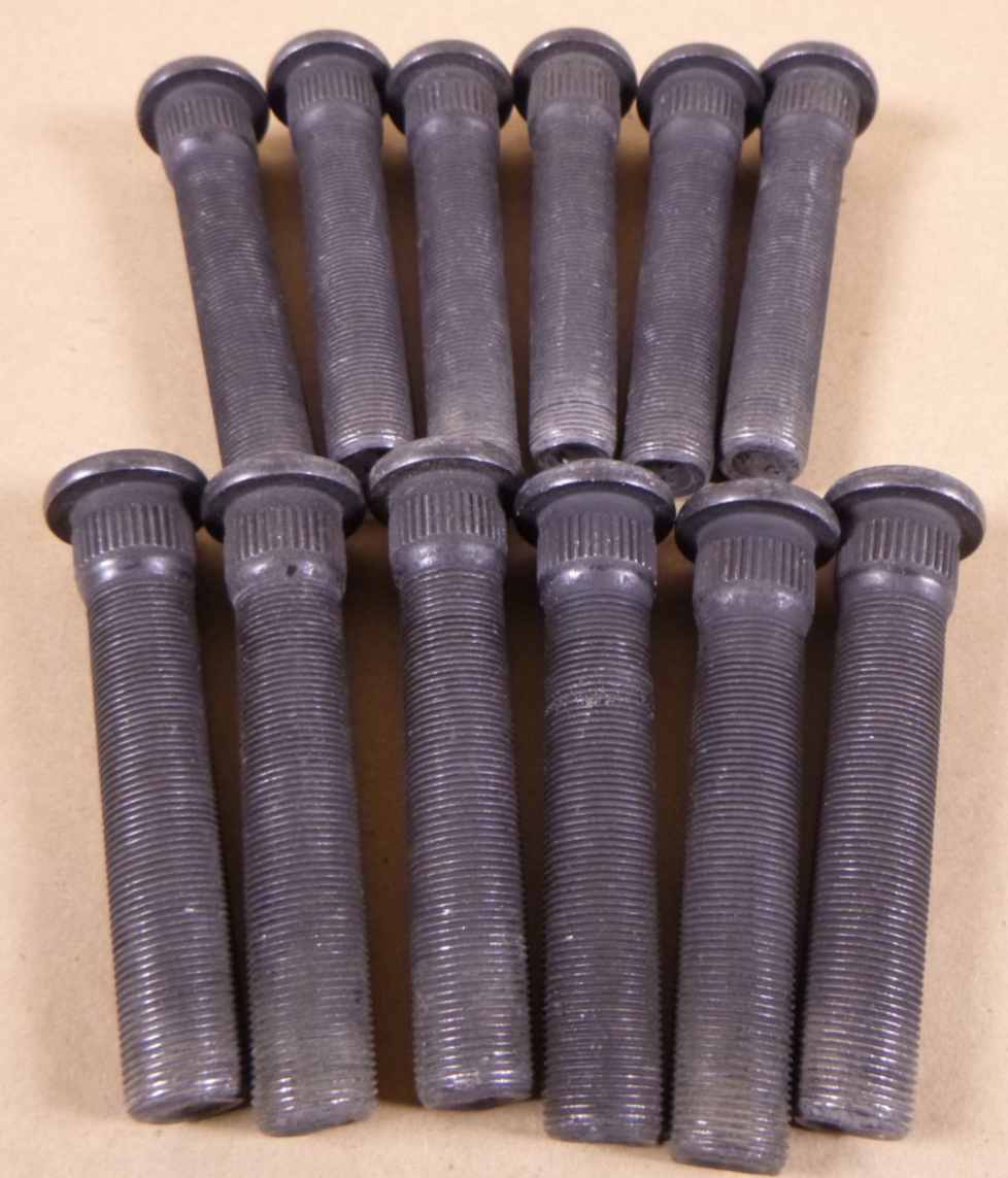 (12 Pack) Wheel Stud Lug Bolt, M22 X 1.5mm x 122mm, 1" Knurled Diameter | Industrial Replacement Nuts &amp; Bolts Distributor and Machinery Screws &amp; Fasteners Supply