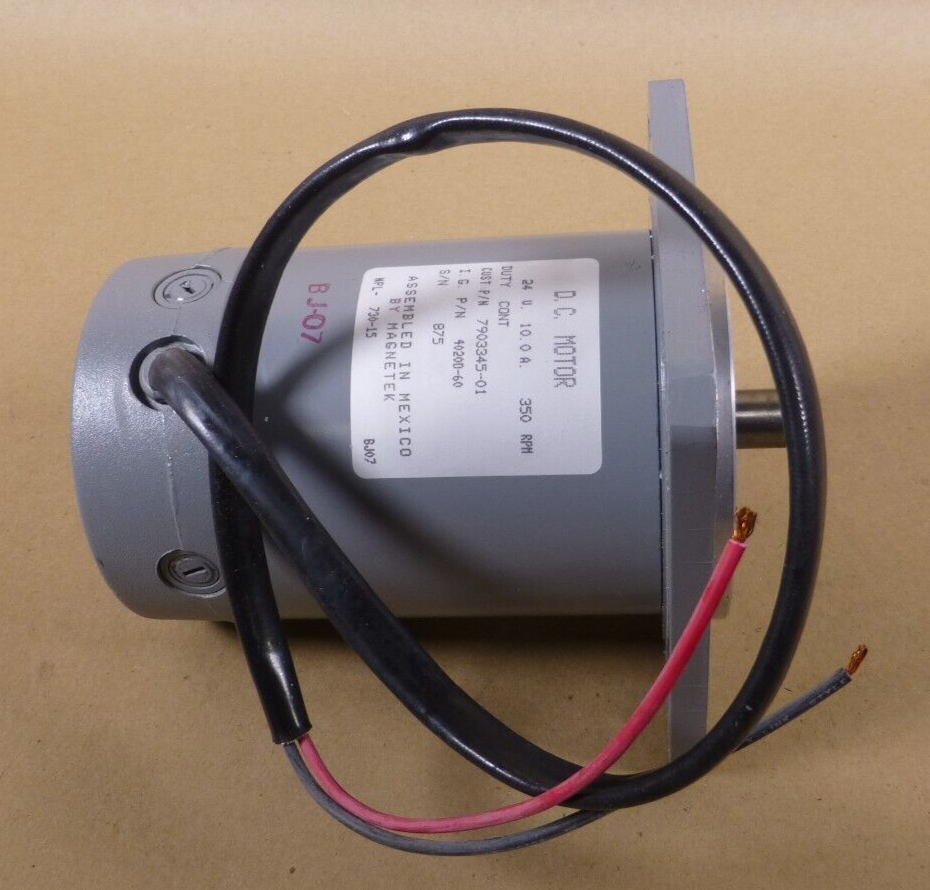 Magnetek 7903345-01 DC Motor 24V 10A 350RPM 4020d-60 Duty Cont 6105-01-011-5210 | Industrial Electric Motors, Pumps &amp; Parts