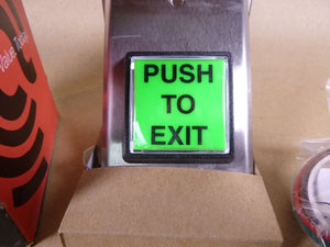 Alarm Controls TS-2 Request to Exit Station 2" Green Square Push Button SS Cover