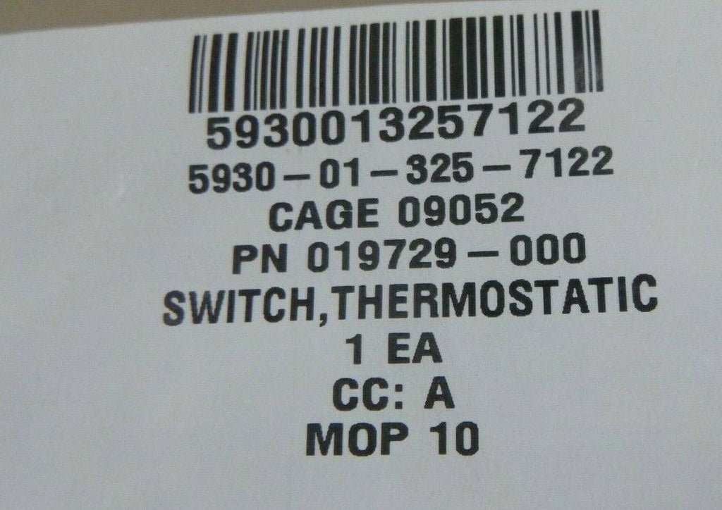 SAFT MARTIN 019729-000 THERMOSTATIC SWITCH USGI MILITARY , 5930-01-325-7122 | Electrical MRO Replacement Parts & Components and Commercial Electrical Supplies Company