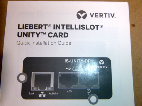 Vertiv Liebert IntelliSlot IS-Unity-DP Network Card, Remote Monitoring Adapter