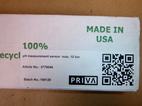 Priva Horticulter 3779046 Greenhouse pH Sensor 0-10 Bar | Electrical MRO Replacement Parts & Components and Commercial Electrical Supplies Company