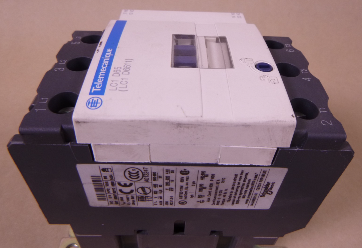 Schneider Contactor LC1D65 LC1D6511 80A Telemecanique NO NC 50HP