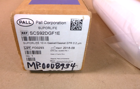 PALL Suporlife Filter SCS92DGF1E SUPORLIFE 10" EPR 0.2um | Industrial MRO Replacement Parts, Manufacturing Machine Parts & Components, Heavy Equipment Parts Supplier