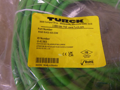 Turck RSSD RJ45S 423-25M U-41383 PROFINET Patch Extension Cable , 25M | Electrical MRO Replacement Parts &amp; Components and Commercial Electrical Supplies Company