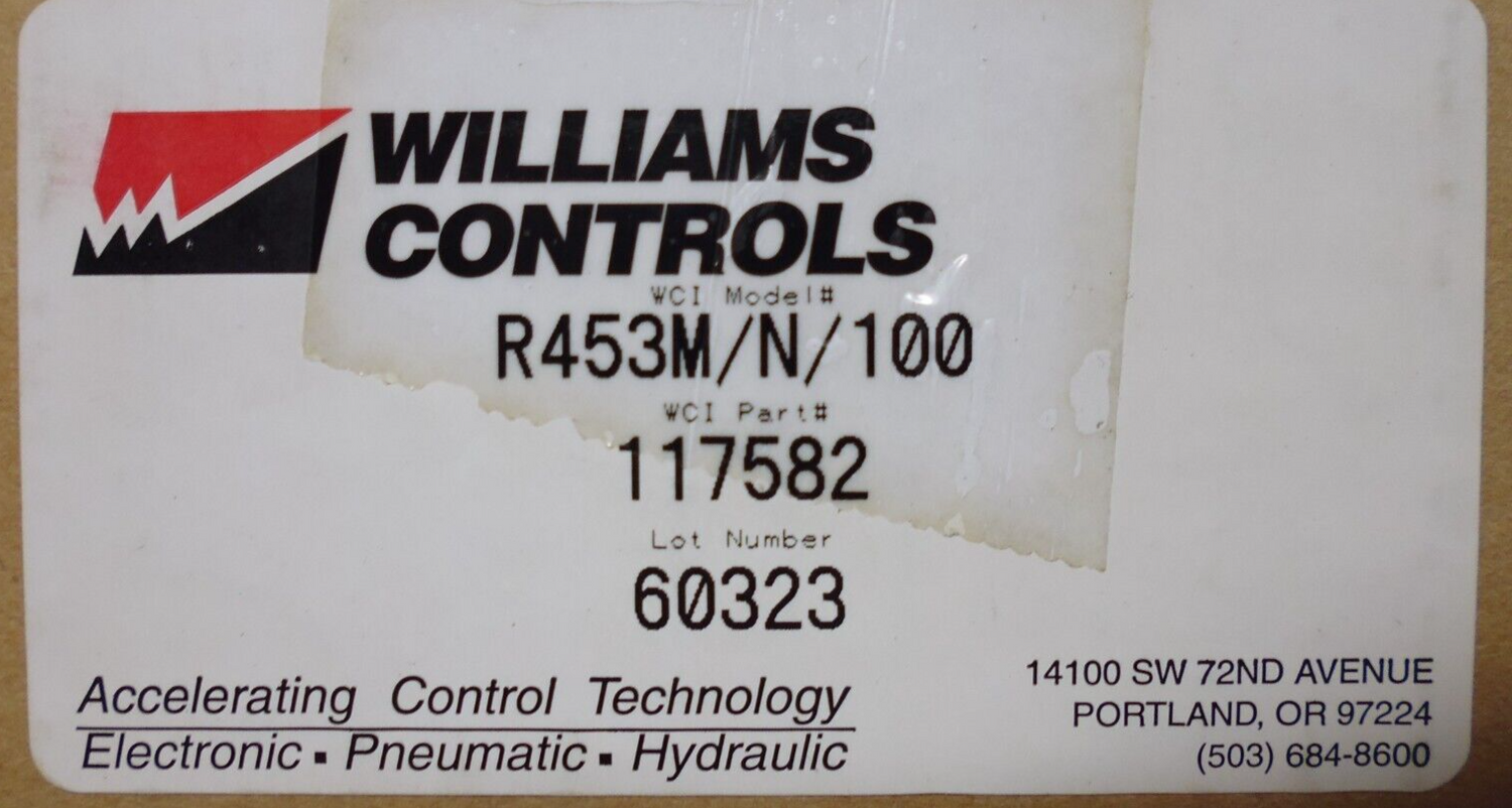 OEM Williams Controls R453M/N/100 WM453M/N/100 Series Treadle Valve Repair Kit | Industrial MRO Replacement Parts, Manufacturing Machine Parts &amp; Components, Heavy Equipment Parts Supplier