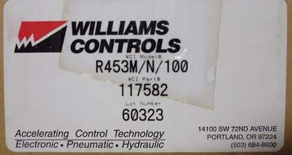 OEM Williams Controls R453M/N/100 WM453M/N/100 Series Treadle Valve Repair Kit | Industrial MRO Replacement Parts, Manufacturing Machine Parts &amp; Components, Heavy Equipment Parts Supplier