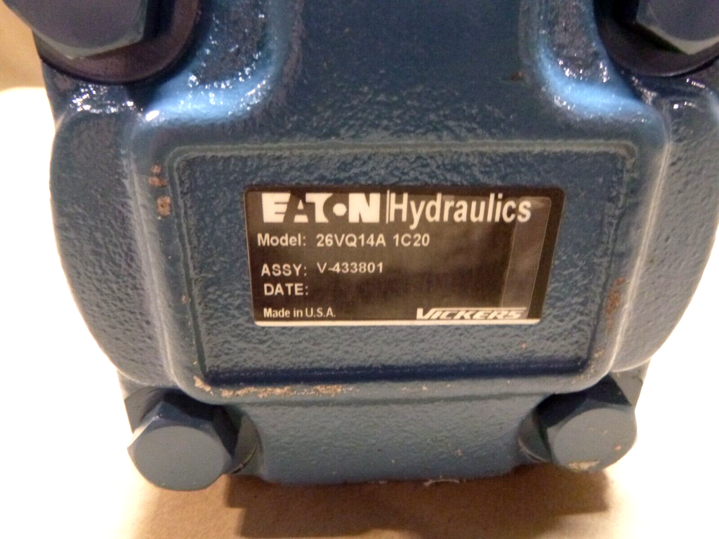 Eaton Vickers 26VQ14A1C20 Vane Pump 433801, 210 bar - Made in USA | Industrial Electric Motors, Pumps & Parts