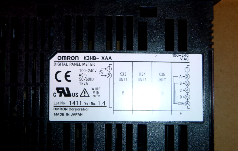 K3HB-XAA Omron Digital Panel Meter ProcMtr, ACcurrnt in, 100-240VAC | Electrical MRO Replacement Parts &amp; Components and Commercial Electrical Supplies Company