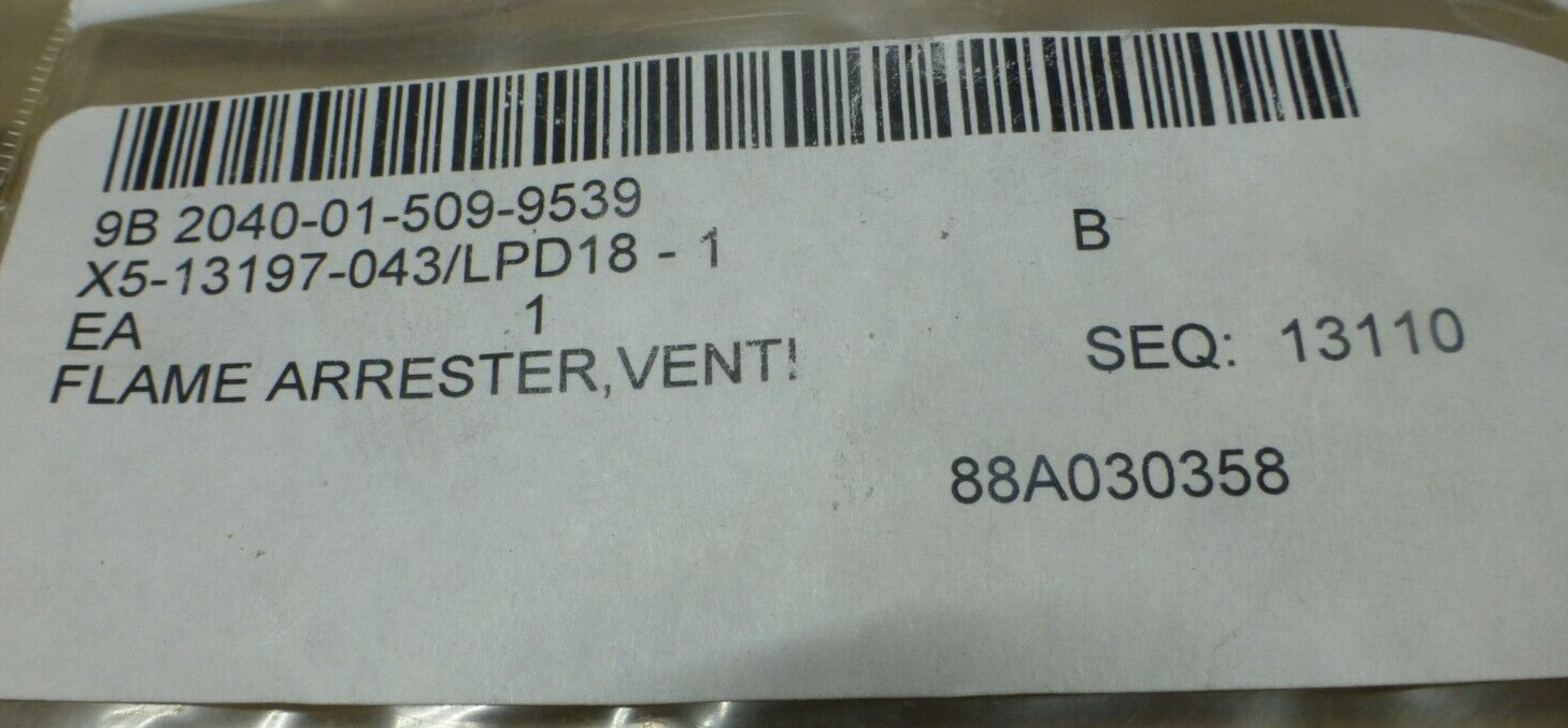 (QTY 3) TATE ANDALE 3-420 VENTILATION FLAME ARRESTER , 2040-01-509-9539 | Industrial MRO Replacement Parts, Manufacturing Machine Parts &amp; Components, Heavy Equipment Parts Supplier