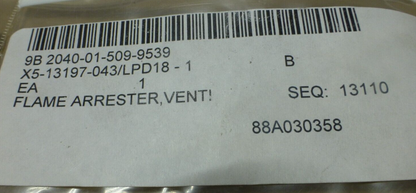 (QTY 3) TATE ANDALE 3-420 VENTILATION FLAME ARRESTER , 2040-01-509-9539 | Industrial MRO Replacement Parts, Manufacturing Machine Parts &amp; Components, Heavy Equipment Parts Supplier