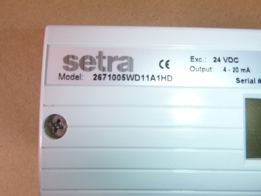 2671005WD11A1HD Setra 267 Very Low Differential Pressure Transducer 0-5.0" WC | Electrical MRO Replacement Parts & Components and Commercial Electrical Supplies Company