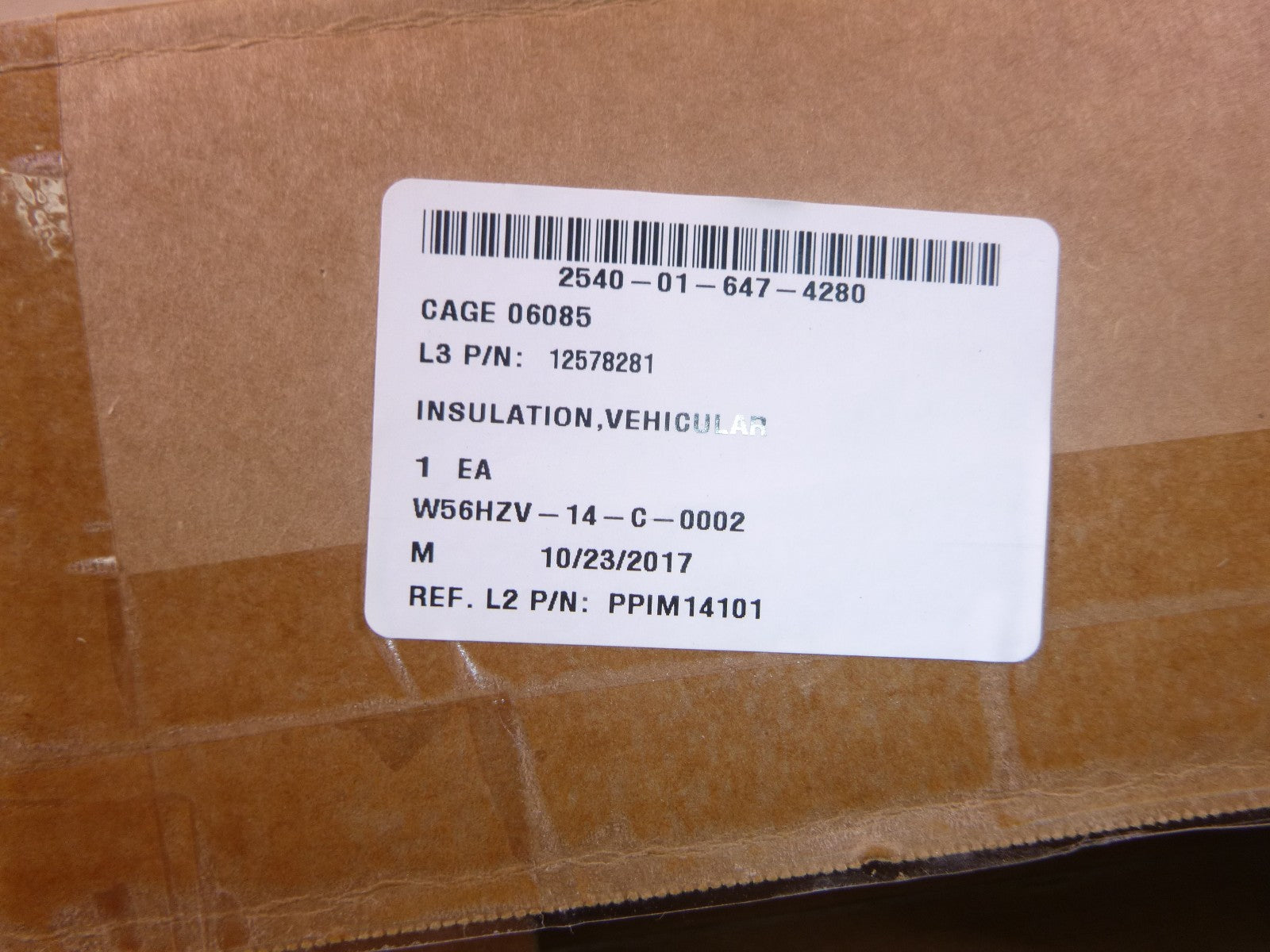 USGI Roberston Mfg Vehicle Insulation 12578281, TD35115-101, 2540-01-647-4280 | Replacement Truck Parts, Trailer Accessories, Automobile Supplies, Car Parts &amp; Accessories