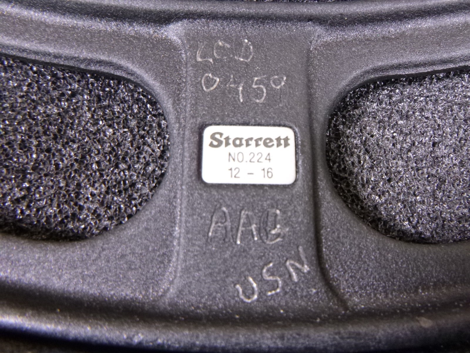 Starrett NO. 224 12-16" Anvil Outside Micrometer Set in Wood Case