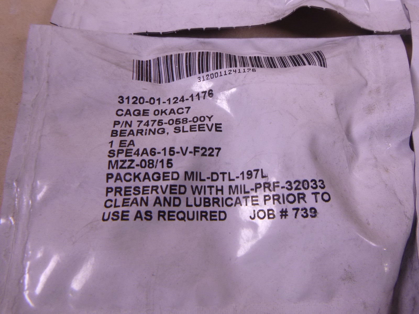 (Lot Of 6) Ultra 7475-058-00Y Sleeve Bearing , 3120-01-124-1176 | Industrial Tractor Parts Supplier and Surplus Tractor Parts &amp; Accessories