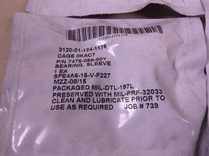 (Lot Of 6) Ultra 7475-058-00Y Sleeve Bearing , 3120-01-124-1176 | Industrial Tractor Parts Supplier and Surplus Tractor Parts &amp; Accessories
